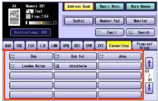 PANASONIC DP-C322 - Select a destination. - 1