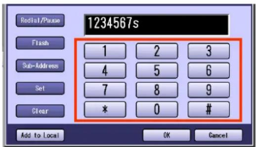 PANASONIC DP-C322 - Enter a sub-address. - 1