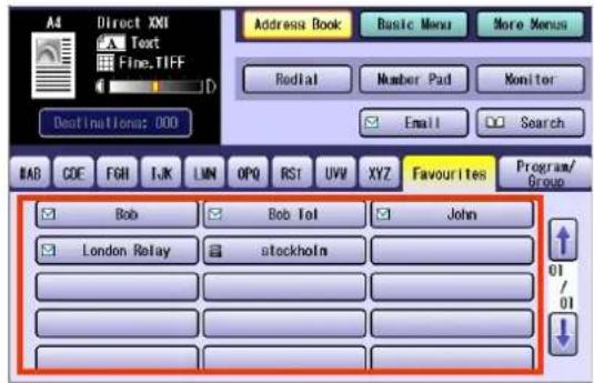 PANASONIC DP-C322 - Select a destination. - 1