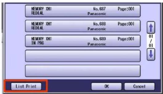 PANASONIC DP-C322 - Displaying a Communication Reservation File List - 5