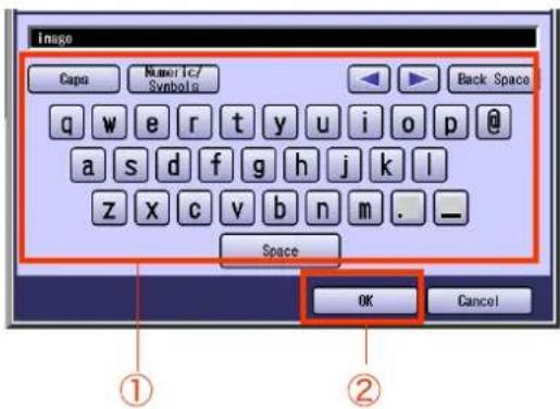 PANASONIC DP-C322 - Enter a filename, and then select "OK". - 1