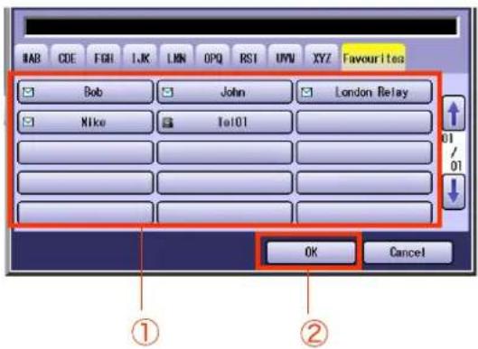 PANASONIC DP-C322 - Select the destination, and then select "OK". - 1