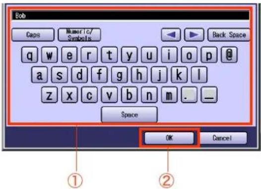 PANASONIC DP-C322 - Enter a key name, and then select "OK". - 1
