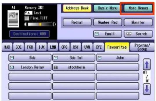 PANASONIC DP-C322 - Select "More Menus". - 1