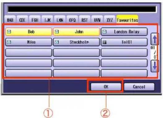 PANASONIC DP-C322 - Select the destination to be programmed, and then select "OK". - 1