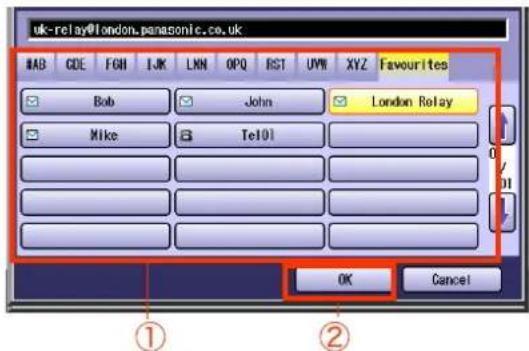 PANASONIC DP-C322 - Set the Email address of a relay station, and then select "OK". - 1