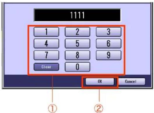 PANASONIC DP-C322 - If a password is required, enter the password, and then select "OK". - 1