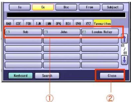 PANASONIC DP-C322 - Setting Cc and Bcc - 2