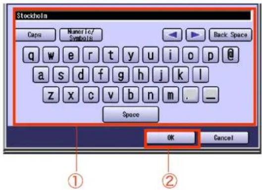 PANASONIC DP-C322 - Enter key name, and then select "OK". - 1