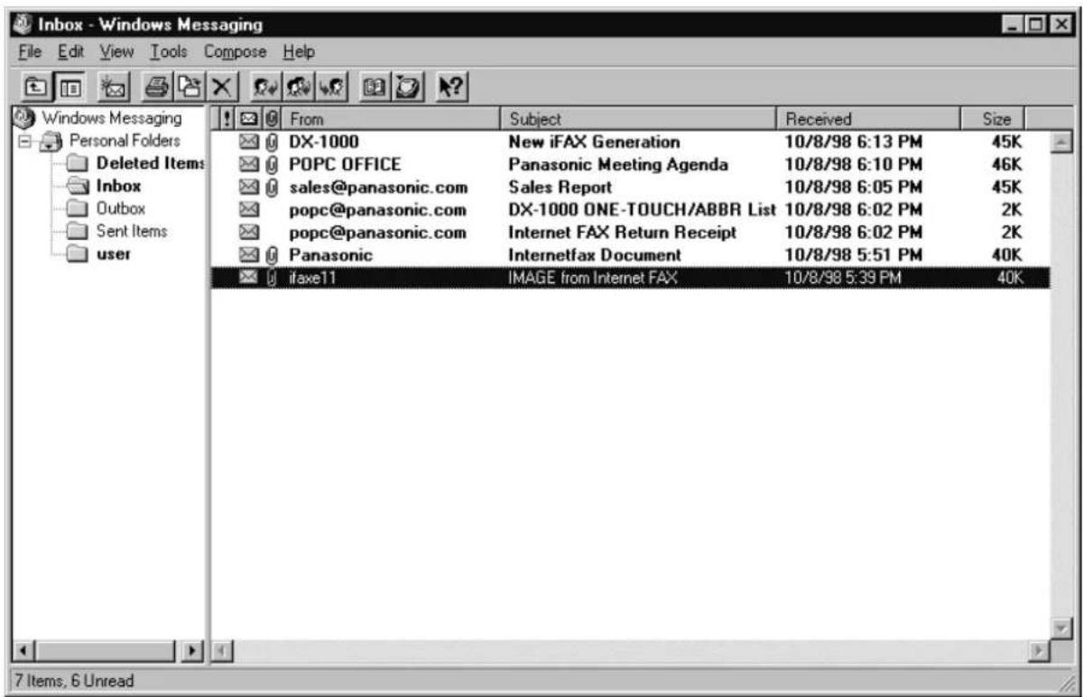 PANASONIC Panafax DX-1000 - Internet Fax Received on a PC - 1