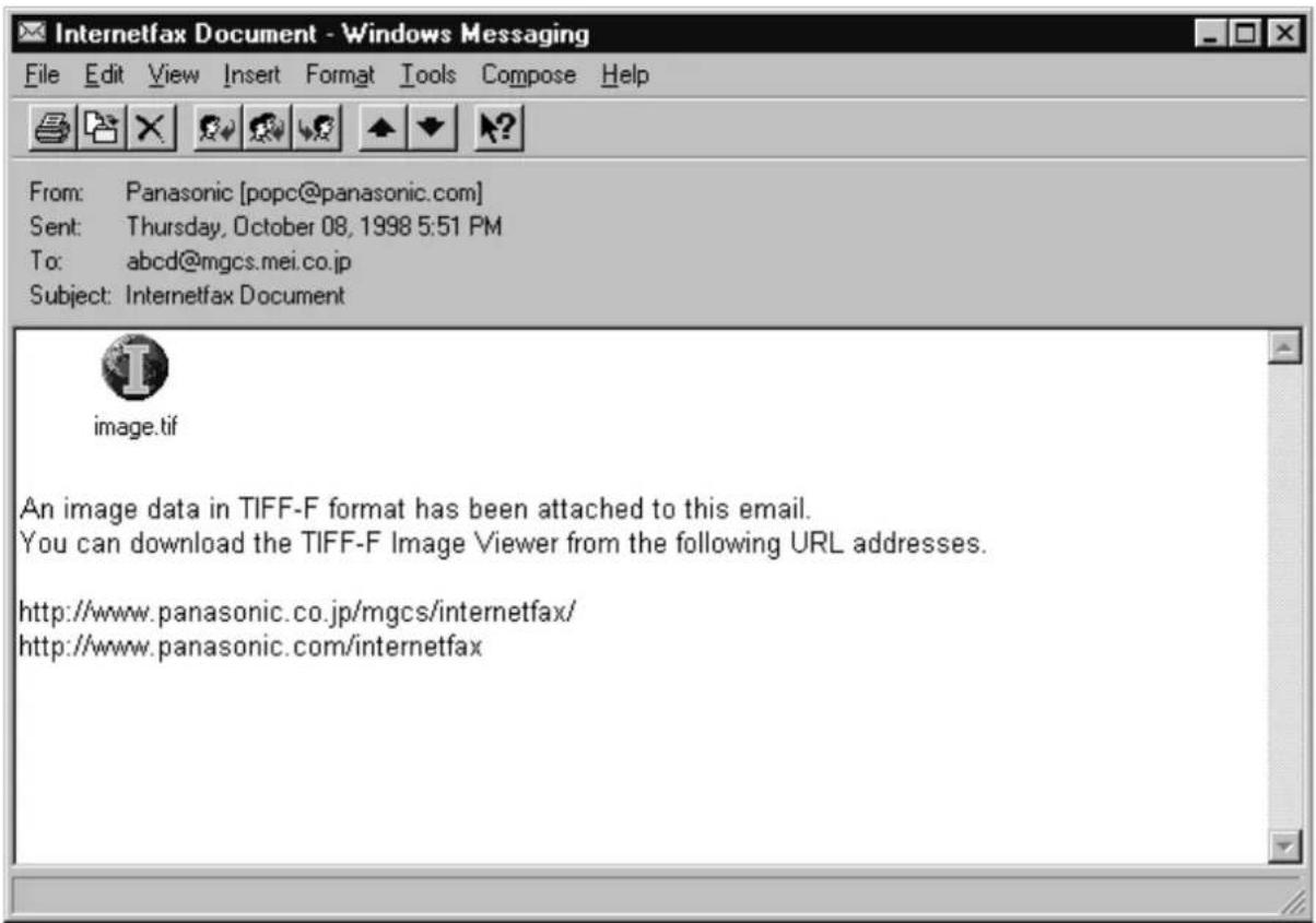 PANASONIC Panafax DX-1000 - Internet Fax Received on a PC - 2