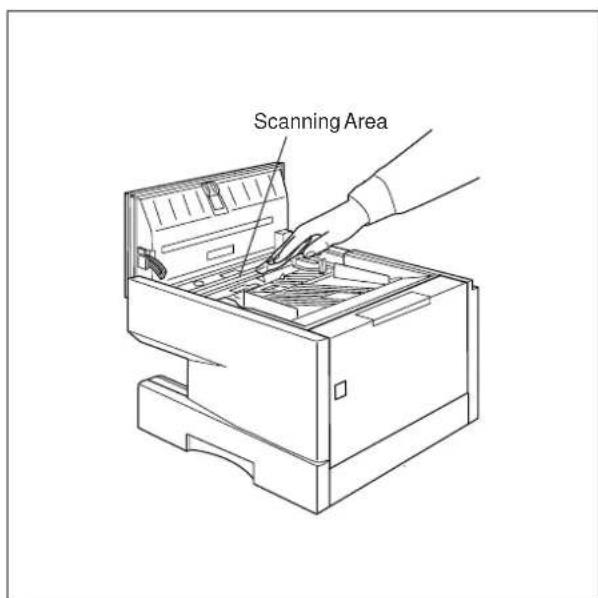 PANASONIC Panafax DX-1000 - Cleaning the Document Scanning Area - 2