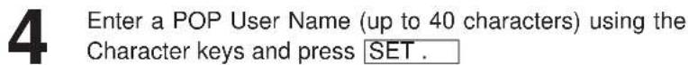 PANASONIC Panafax DX-1000 - Setting the POP Access Key - 7