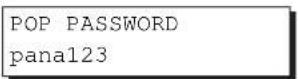 PANASONIC Panafax DX-1000 - Setting the POP Access Key - 11