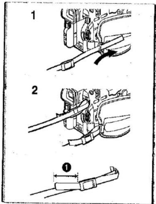 Technical diagram showing three-step assembly steps of a mechanical component with labeled parts and directional arrows