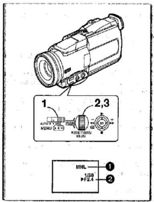 1 AUTO + + MILL MENU FUSH RESUL THERN VOLUME 2,3 MNL 1/50 F2.4