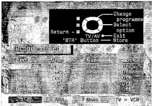 PANASONIC TX-W28R4DP - To delete an unwanted programme position - 8