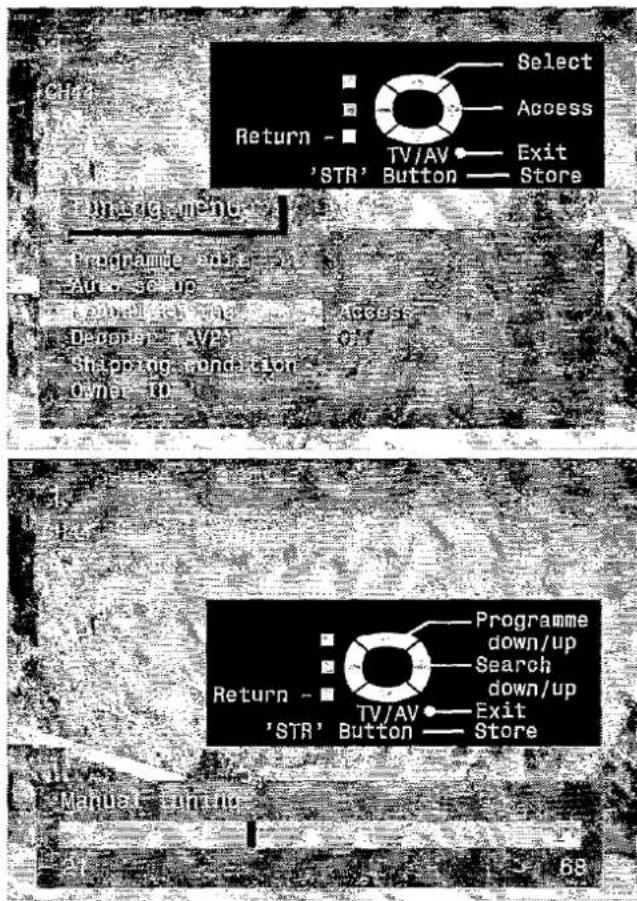 PANASONIC TX-W28R4DP - Manual tuning of the programme positions is available either from the On Screen Display menu or from the front panel controls - 1