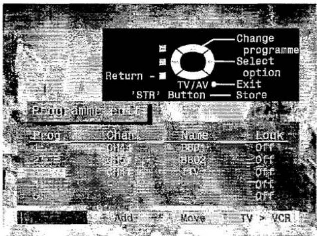 PANASONIC TX-W28R4DP - To move a programme to another position - 6