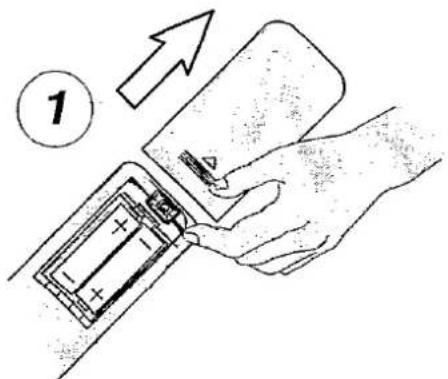 PANASONIC TX-W28R4DP - INSERTING THE REMOTE CONTROL BATTERIES - 1