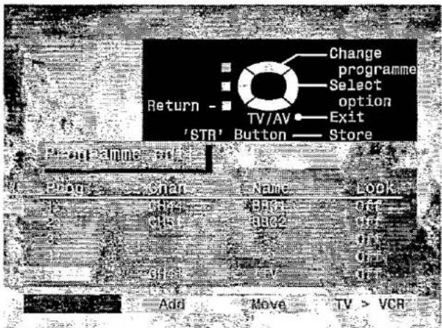 PANASONIC TX-W28R4DP - To move a programme to another position - 7
