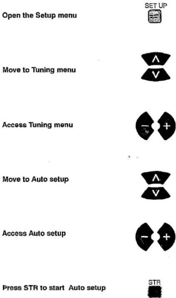 PANASONIC TX-W28R4DP - The Auto setup menu will allow you to automatically retune the TV to your local stations. It is useful if you move to a different region - 1