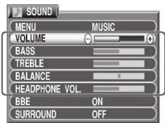 PANASONIC TX-47P800H - VOLUME, BASS, TREBLE, BALANCE, HEADPHONE VOL. - 6