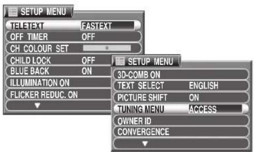 PANASONIC TX-47P800H - Display the TUNING MENU - 5