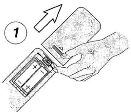 PANASONIC TX-28LD4DP - INSERTING THE REMOTE CONTROL BATTERIES - 1