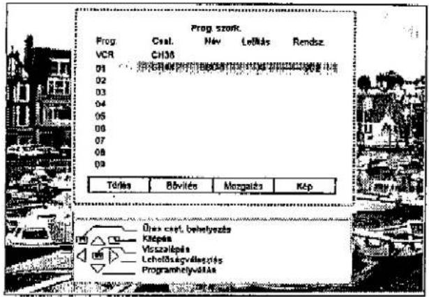 PANASONIC TX-W32D2F - A programelyekbovítése (TaHaler csatornak beiktatása) - 2