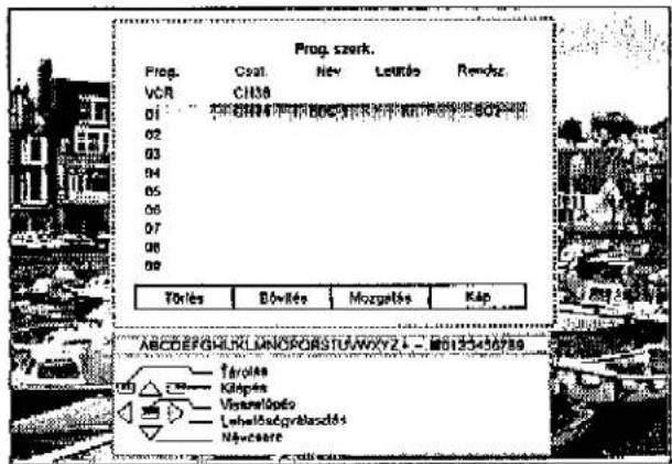 PANASONIC TX-W32D2F - A program hely név változlatása - 3