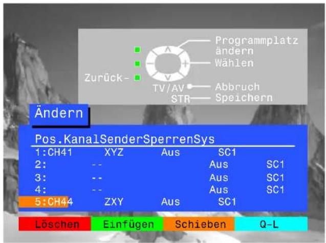PANASONIC TX-25LD4CZ - EinProgrammaneineanderePosition schieben - 7