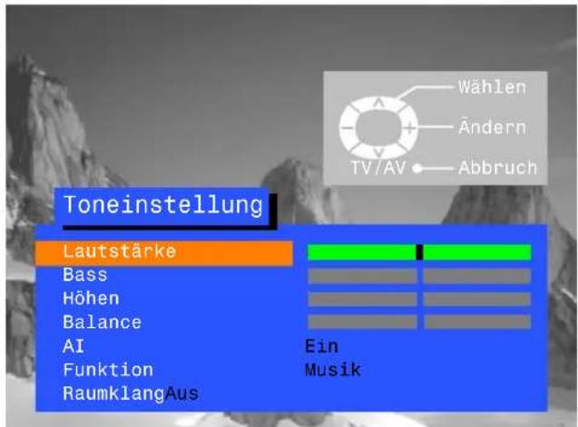 PANASONIC TX-25LD4CZ - Toneinstellung - 5