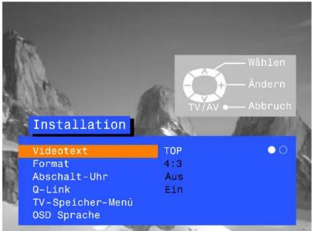 PANASONIC TX-25LD4CZ - ÜberdasMenü 'Installation' erhalten Sie Zugriffaufzahlreichefortgeschrittene Funktionensowie das TV-Speicher-Menü - 6