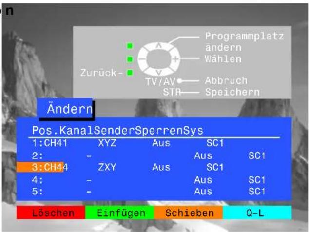 PANASONIC TX-25LD4CZ - EinProgrammaneineanderePosition schieben - 6