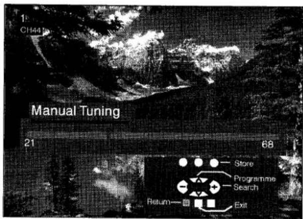 PANASONIC TX-25CK1 - Manual tuning (front panel) - 10