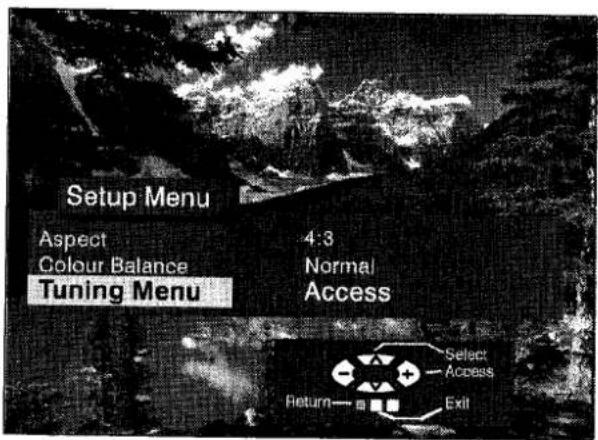 PANASONIC TX-25CK1 - Tuning menu - 3