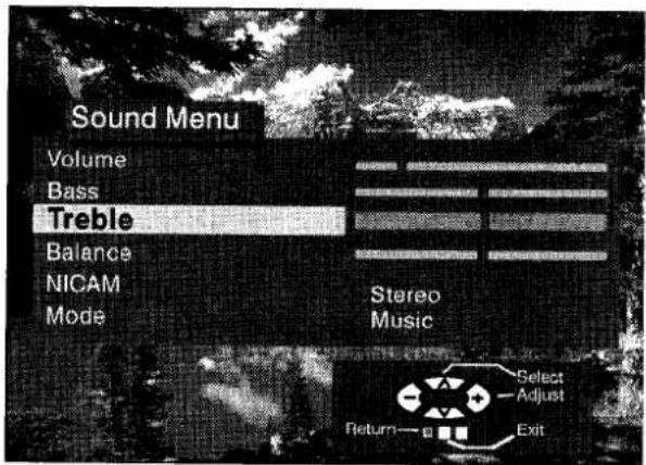 PANASONIC TX-25CK1 - Sound menu - 4