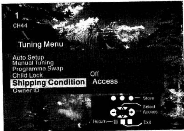 PANASONIC TX-25CK1 - Tuning - Shipping Condition - 3