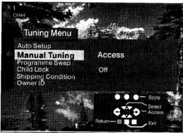 PANASONIC TX-25CK1 - Manual tuning (front panel) - 9