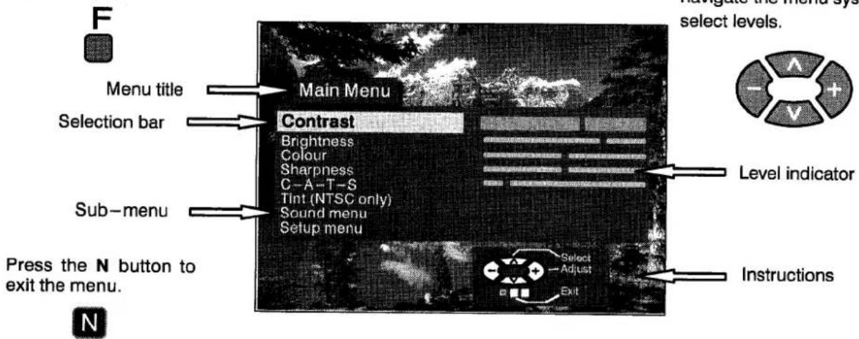 PANASONIC TX-25CK1 - ON SCREEN DISPLAYS - 1