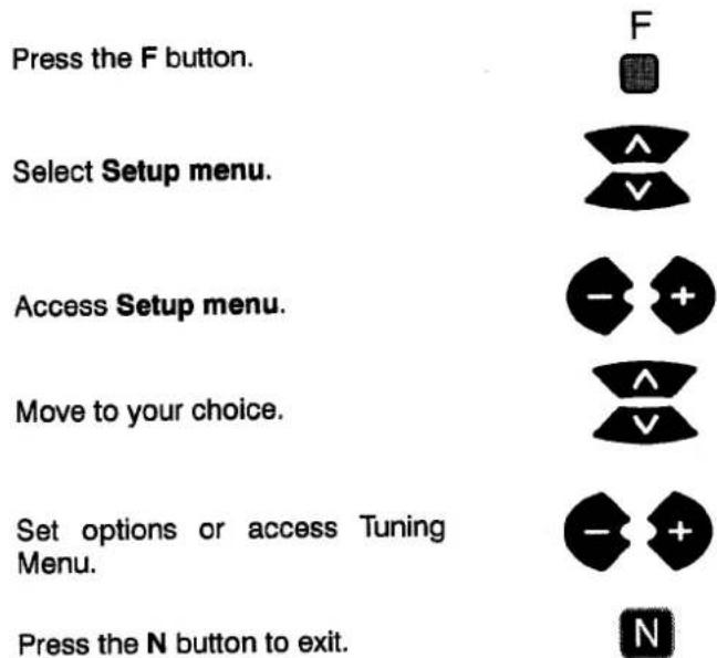 PANASONIC TX-25CK1 - Setup menu - 1