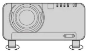 PANASONIC PT-DW100 - Einstellen der Gerätefüße - 1