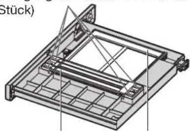 PANASONIC PT-DW100 - Reinigen Sie den Luftfiltereinsatz, die Bürste und den beweglichen Metallgewebefilter. - 1