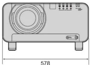 PANASONIC PT-DW100 - Außenabmessungen - 3