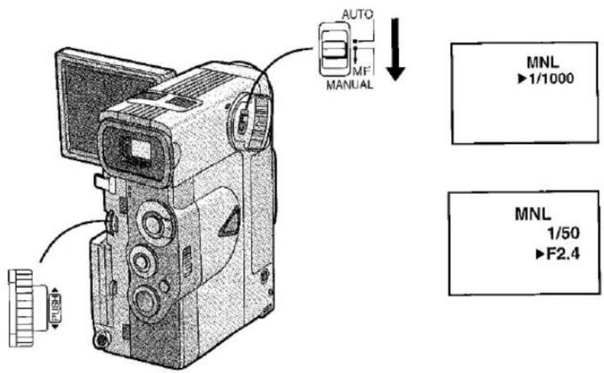 AUTO MF MANUAL MNL ►1/1000 MNL 1/50 ►F2.4