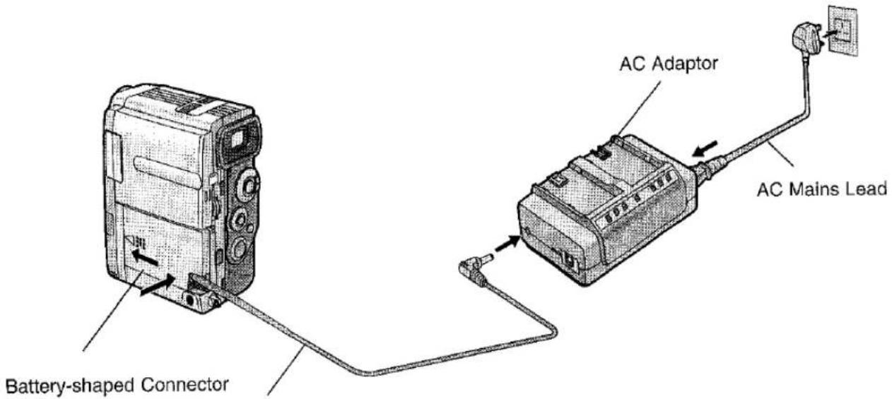 Battery-shaped Connector AC Adaptor AC Mains Lead