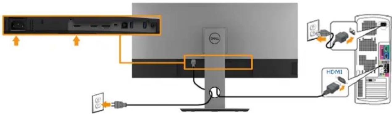 DELL P3418HW - Connecting Your Monitor - 1