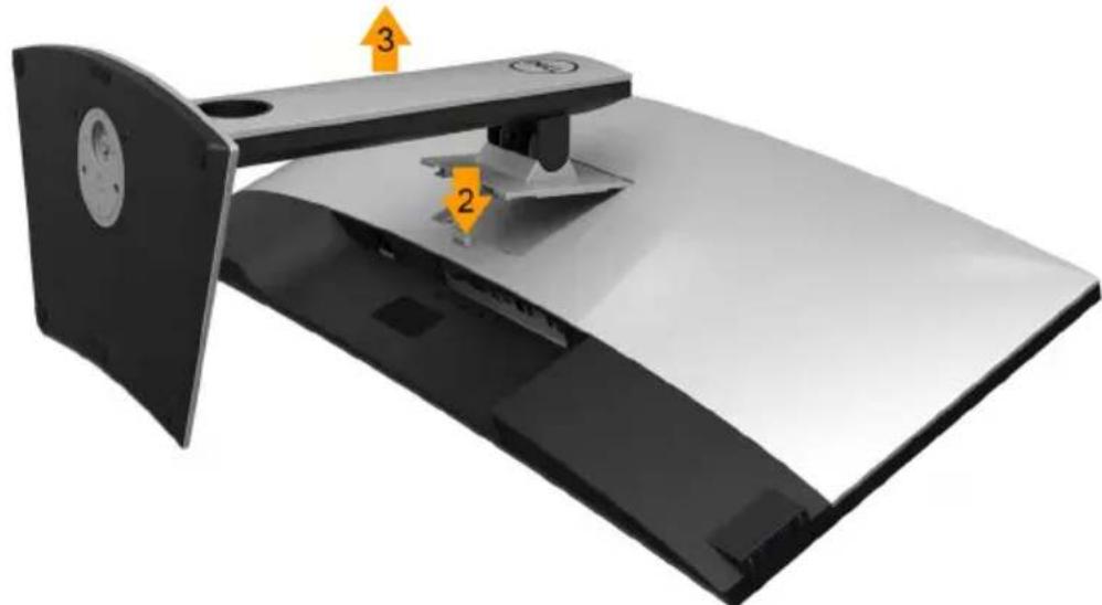 DELL P3418HW - Removing the Monitor Stand - 1