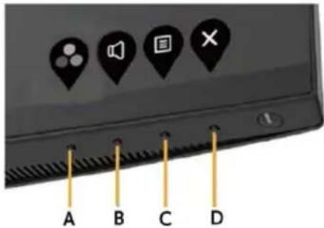 DELL P3418HW - Using the Front-Panel Controls - 1